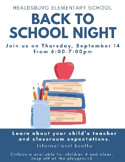 English Back to School Night Flyer